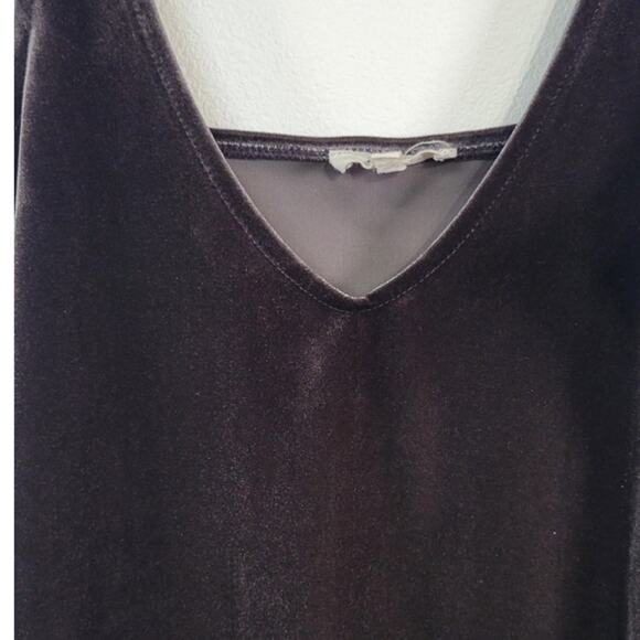 Madewell Velvet Tank Top Womens XXS Black Goth Witchy Whimsical Punk Biker Top - Picture 6 of 8